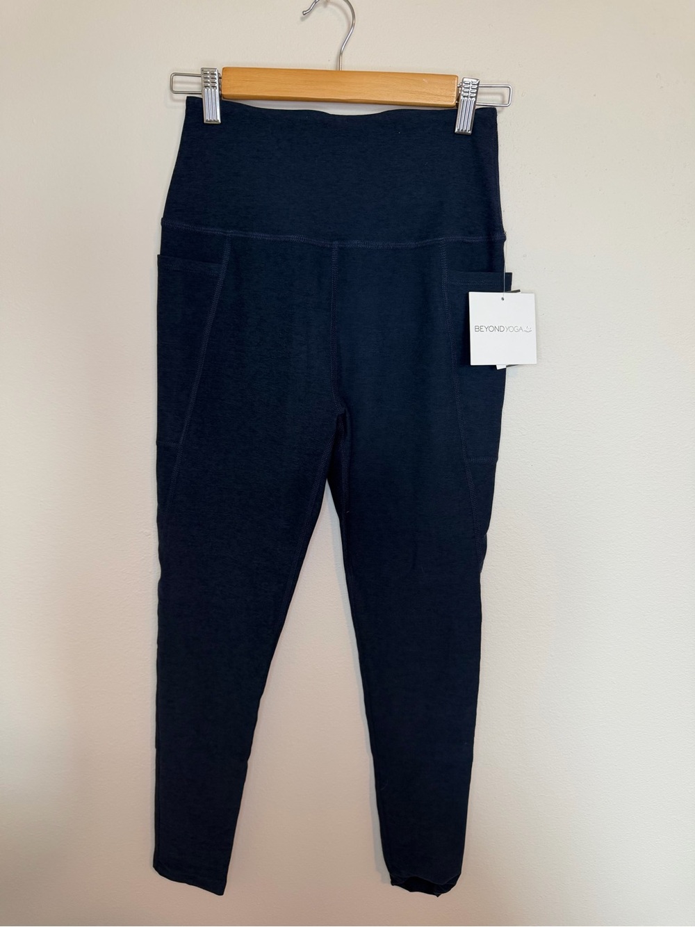 Spacedye Out Of Pocket High Waisted Midi Legging Beyond Yoga Navy High-Rise